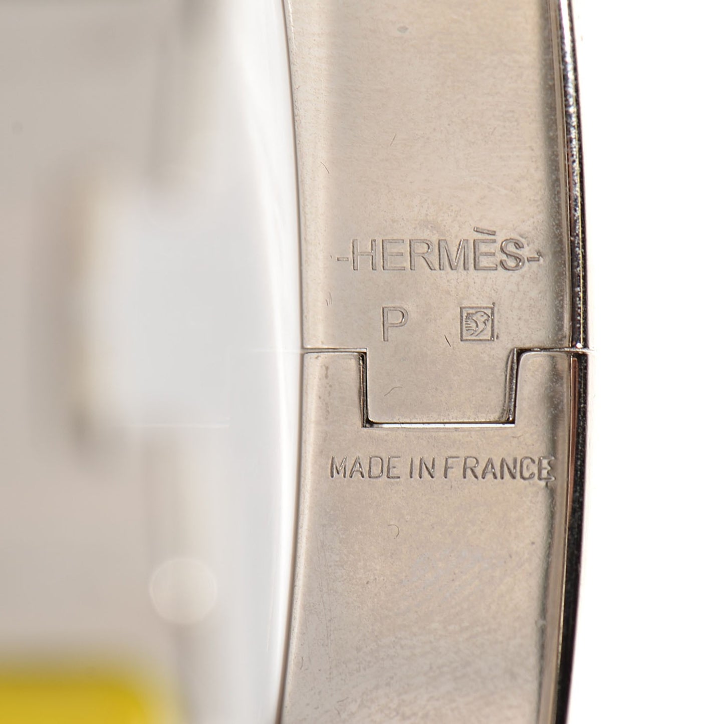 Enamel Narrow Clic Clac H Bracelet PM Chartreuse