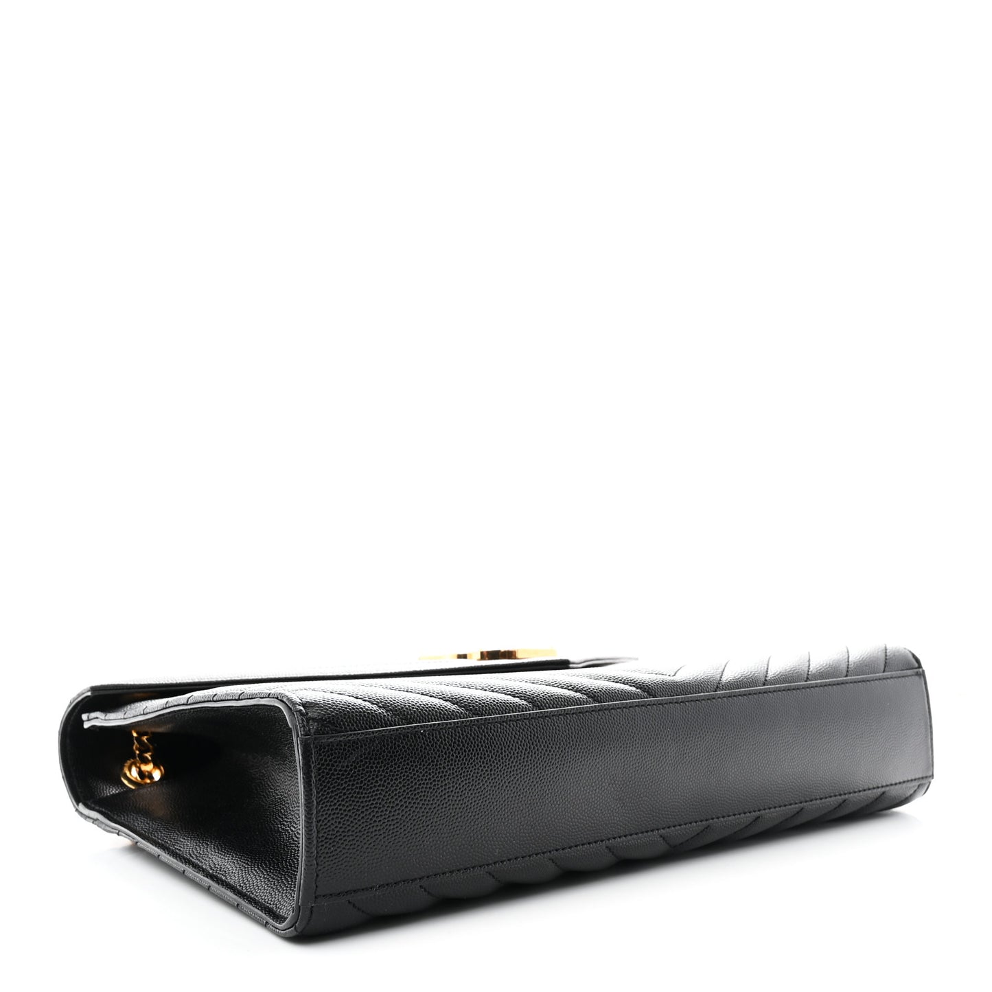 Grain De Poudre Matelasse Chevron Large Monogram Satchel Black