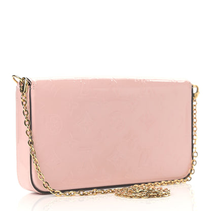 Louis Vuitton Vernis Felicie Chain Wallet Rose Ballerine 4 of 10