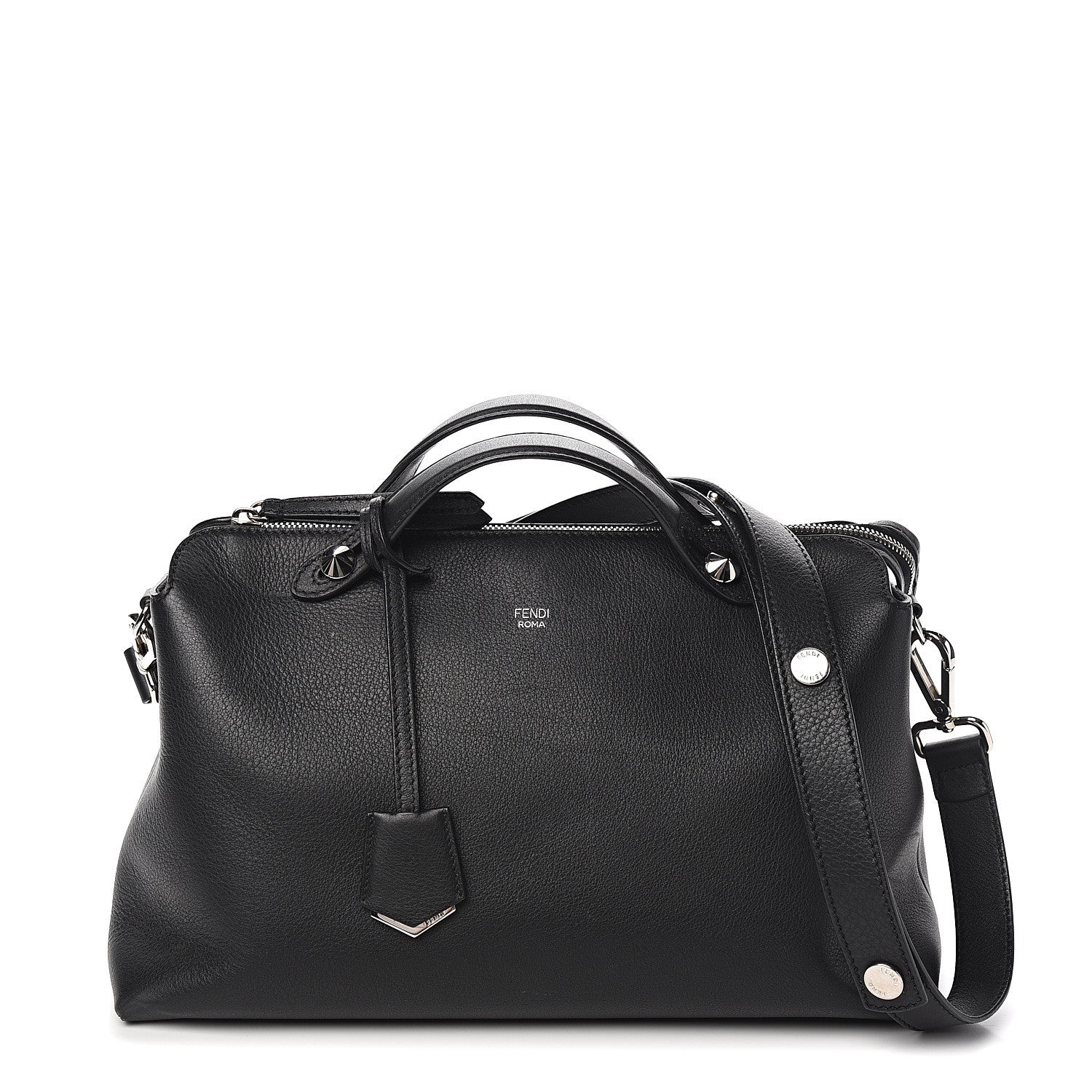 Fendi Vitello Dolce Marmol Large By The Way Boston Bag Black 1 of 14
