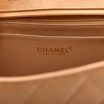 Chanel Caviar Jumbo Single Flap Beige 8 of 11