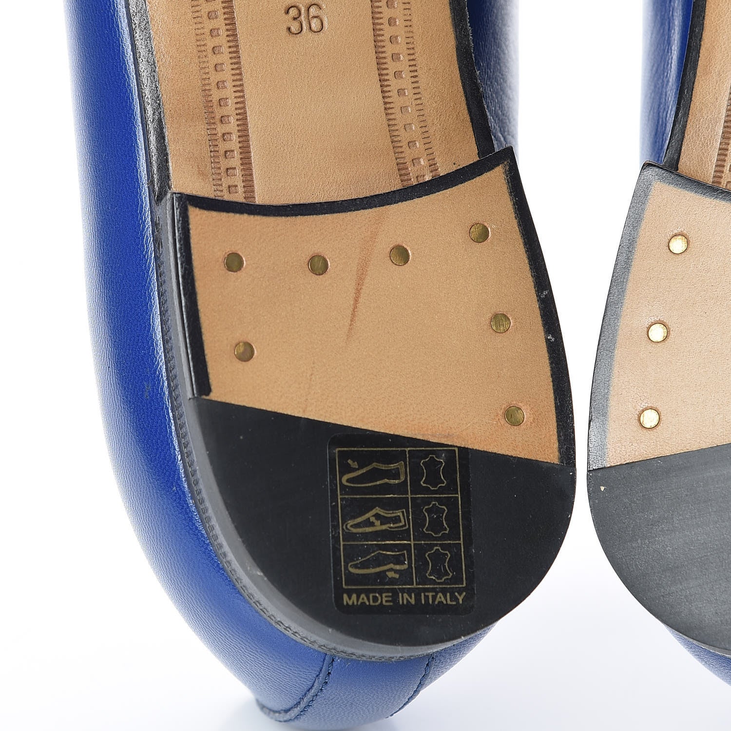 Gucci Malaga Kid Womens Jordaan Loafers 36 Electric Blue 8 of 12