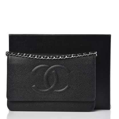 Chanel Caviar Timeless CC Wallet On Chain WOC Black 18 of 18
