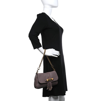 Gucci Calfskin Bamboo Croisette Evening Bag Mauve 2 of 9