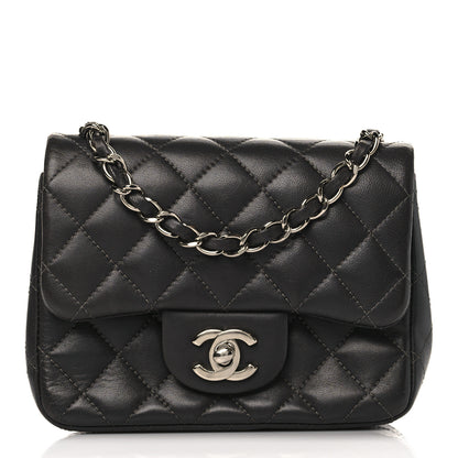 Chanel Lambskin Quilted Mini Square Flap Dark Grey 1 of 10