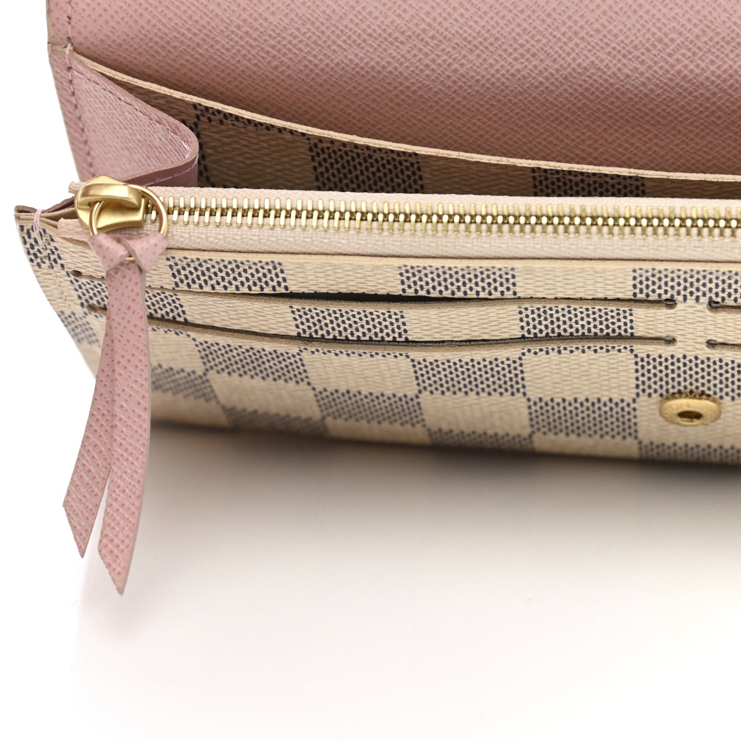 Damier Azur Emilie Wallet Rose Ballerine