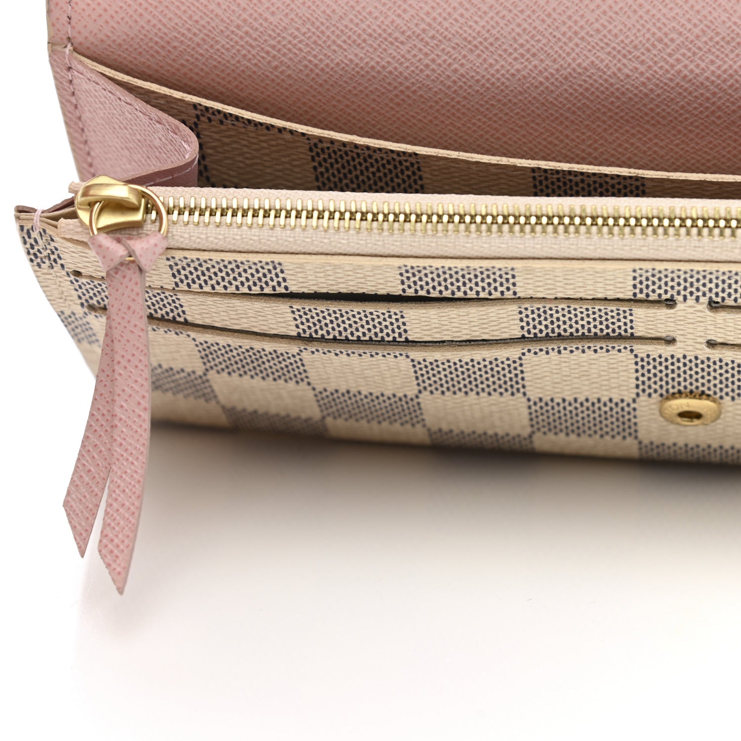 Louis Vuitton Damier Azur Emilie Wallet Rose Ballerine 9 of 9