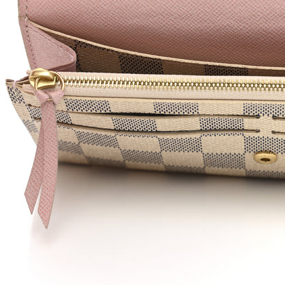 Louis Vuitton Damier Azur Emilie Wallet Rose Ballerine 9 of 9