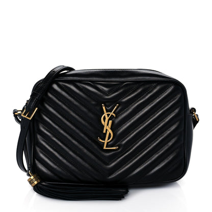 Saint Laurent Calfskin Matelasse Monogram Lou Camera Bag Black 1 of 21