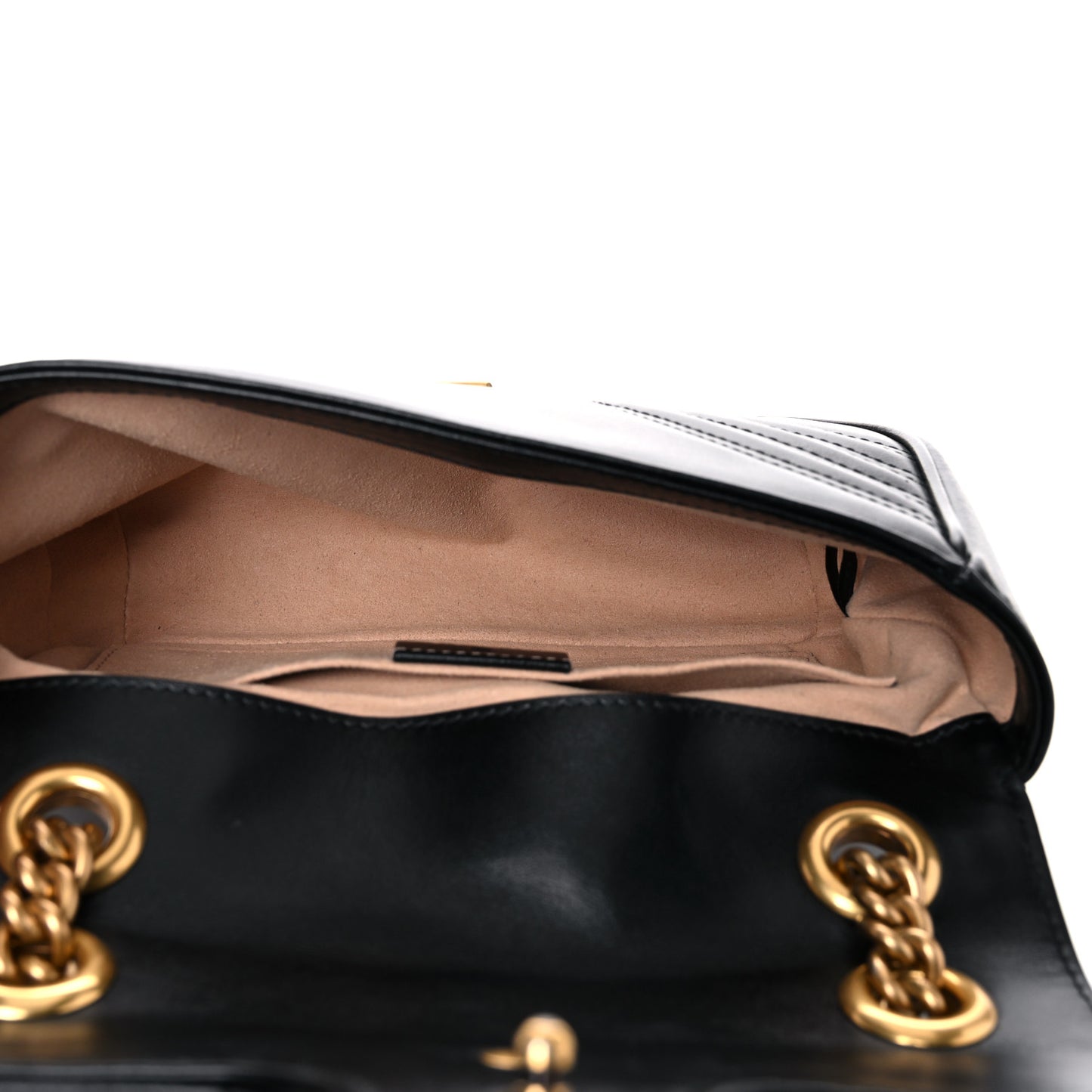 Calfskin Matelasse Mini GG Marmont Shoulder Bag Black