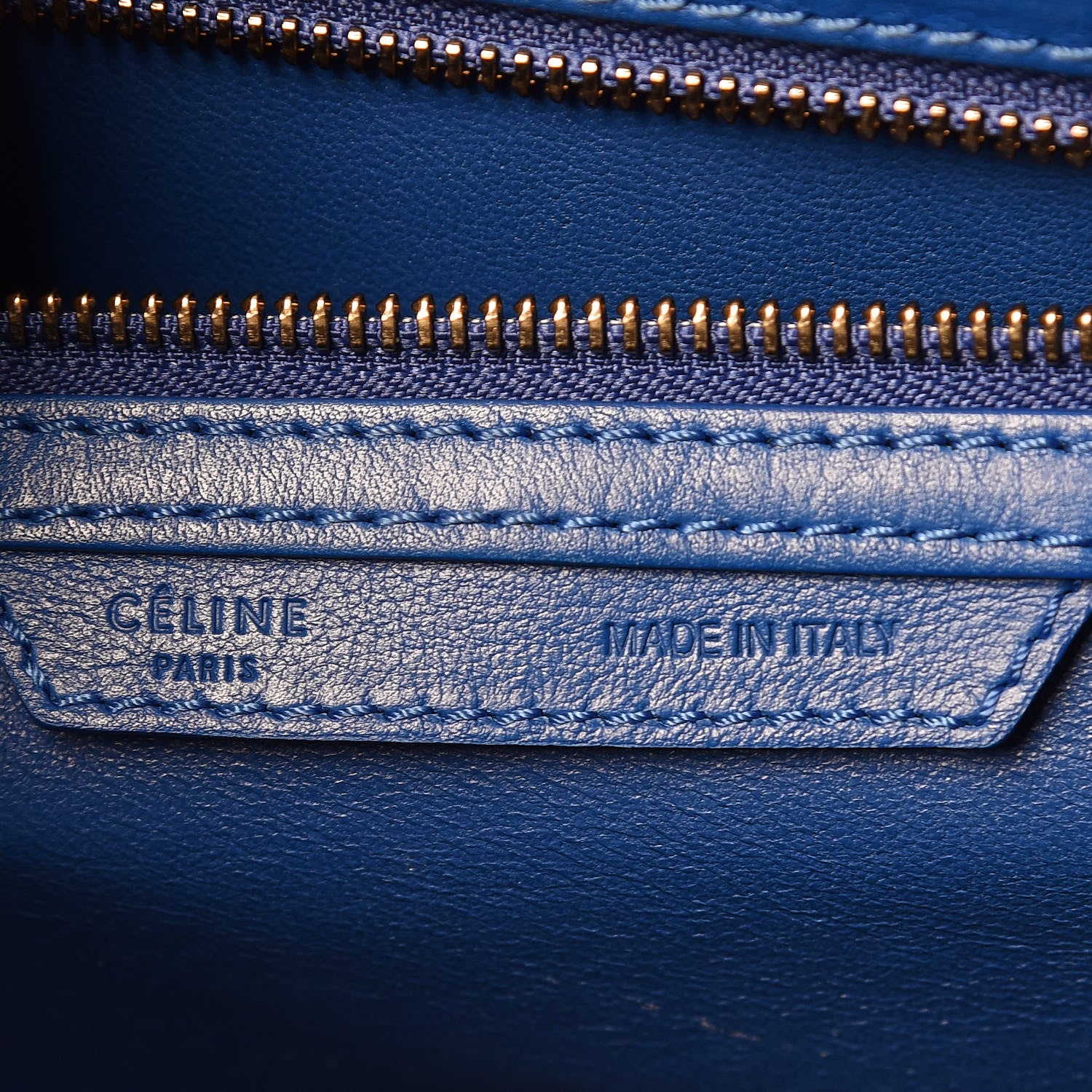Celine Smooth Calfskin Mini Luggage Royal Blue 7 of 15