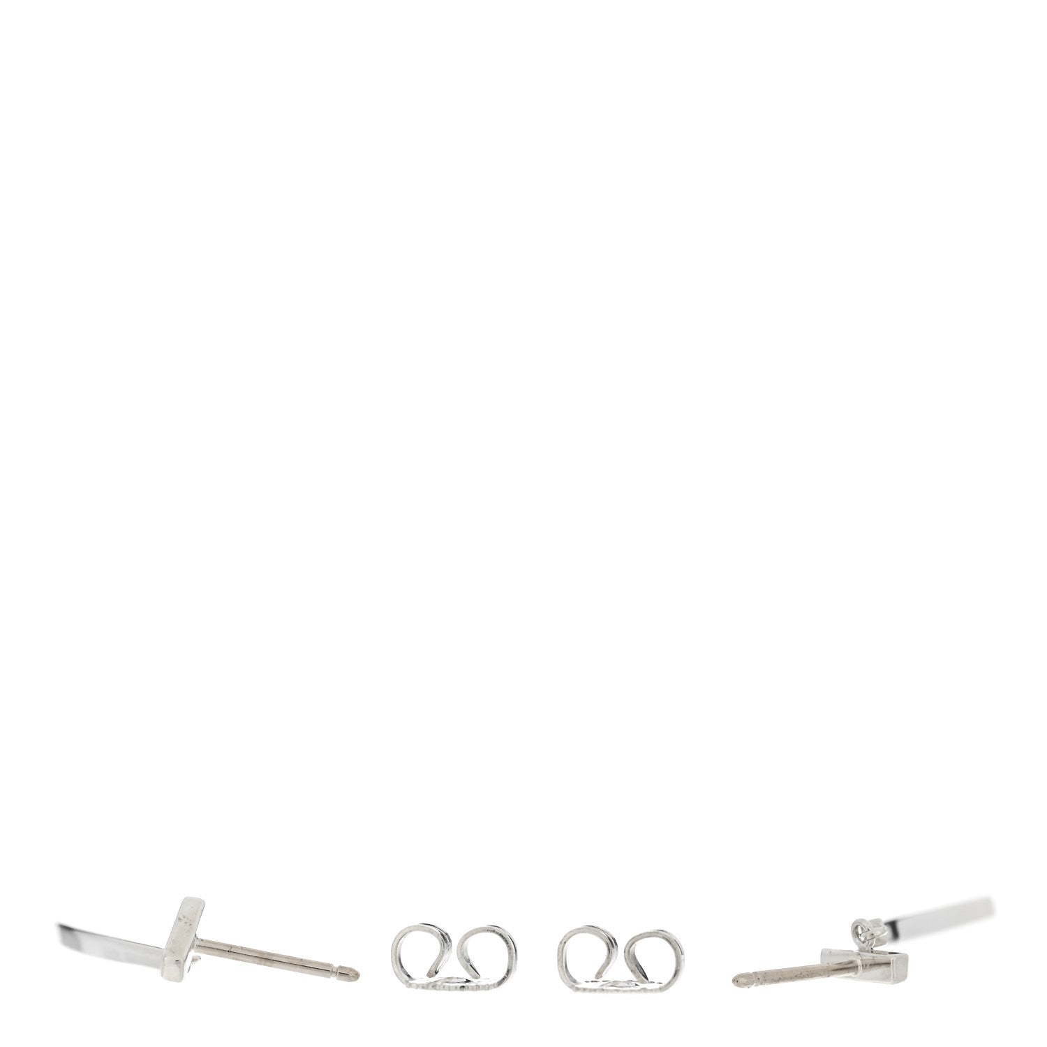 Tiffany Sterling Silver T Wire Bar Earrings 3 of 5