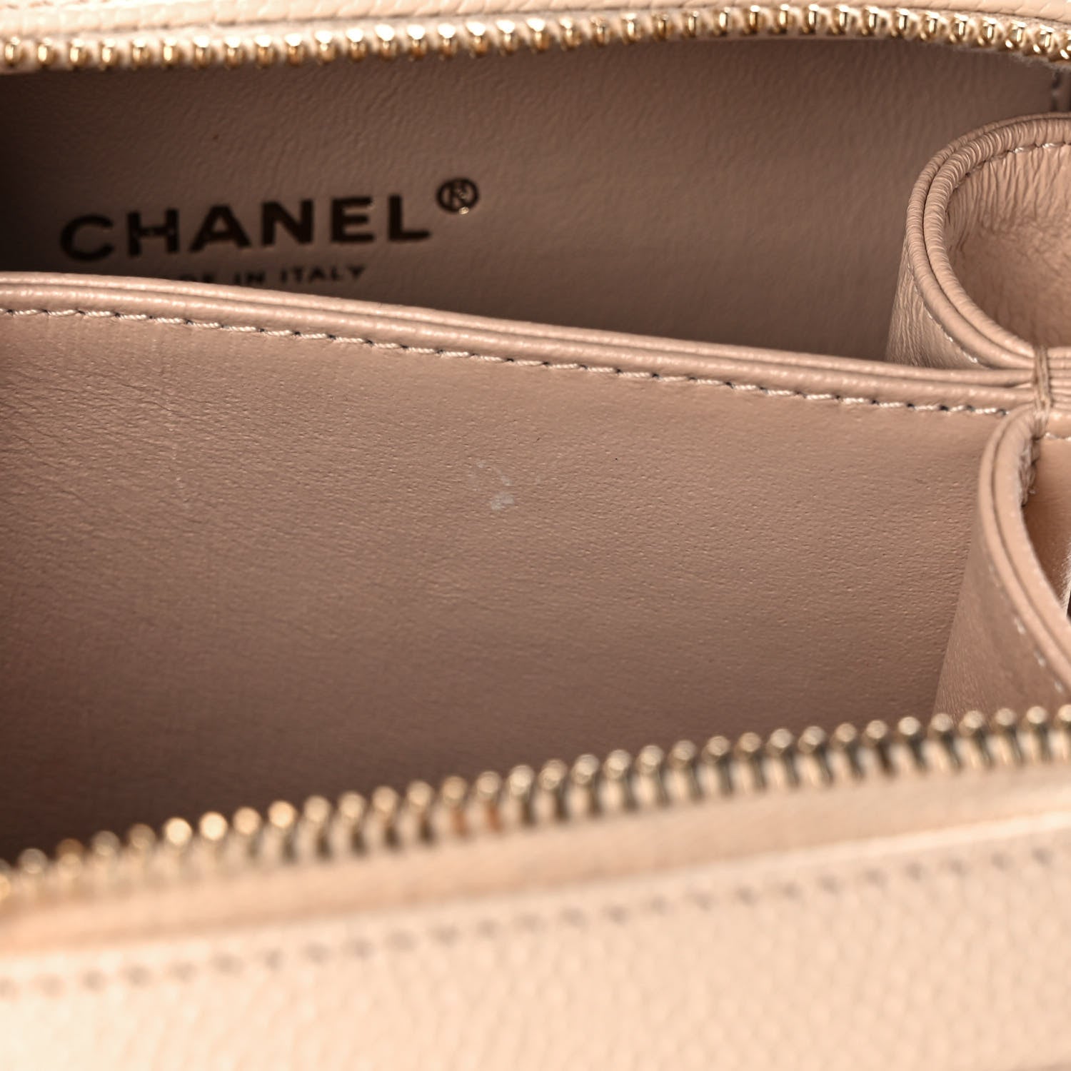 Chanel Caviar Quilted Small CC Filigree Vanity Case Beige 10 of 12