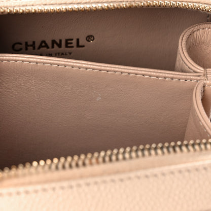 Chanel Caviar Quilted Small CC Filigree Vanity Case Beige 10 of 12