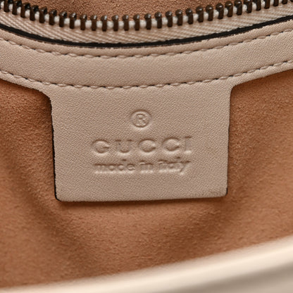 Gucci Calfskin Matelasse Small GG Marmont Shoulder Bag White 6 of 15