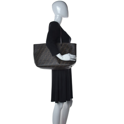 Fendi Zucca Spalmati Medium Roll Tote Tobacco Moro 2 of 10