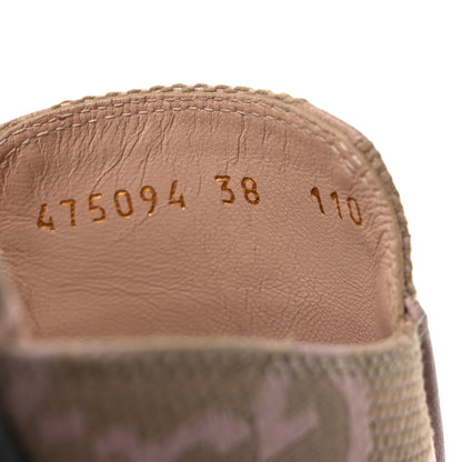 Gucci Monogram Macro GG Nappa Charlotte Womens Princetown Slippers 38 Beige Perfect Pink 10 of 13