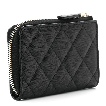 Chanel Caviar Quilted Zipped Key Holder Case Black 2 of 8