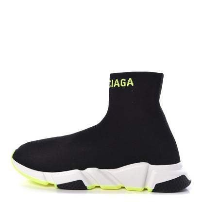 Balenciaga Neoprene Knit Mens Hi Speed Sneakers 45 Black Yellow Fluo 1 of 7