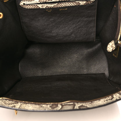 Celine Snakeskin Suede Medium Trapeze Burgundy 5 of 9