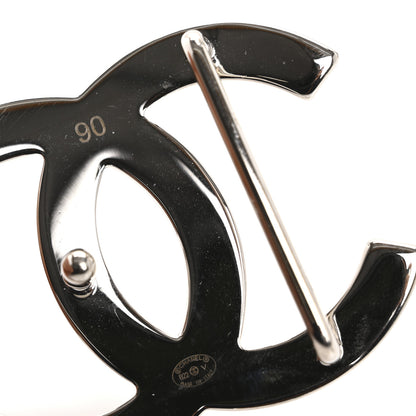 Chanel Patent Calfskin CC Reversible Belt 90 36 Black White 6 of 8