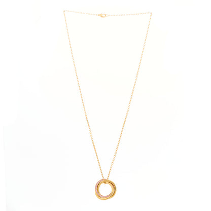Cartier 18K Pink Gold Pink Sapphire Trinity Pendant Necklace 3 of 7