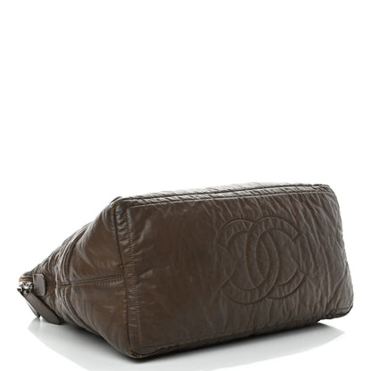 Chanel Coated Canvas Quilted Garment Travel Bag Brown 3 of 6