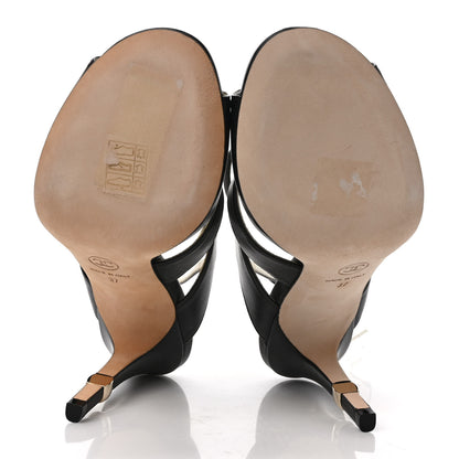 Chanel Lambskin CC Strappy Sandal 37 Black 5 of 9