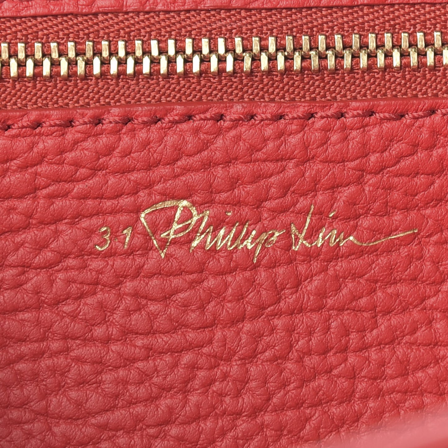 3.1 Textured Calfskin Medium Pashli Satchel Red