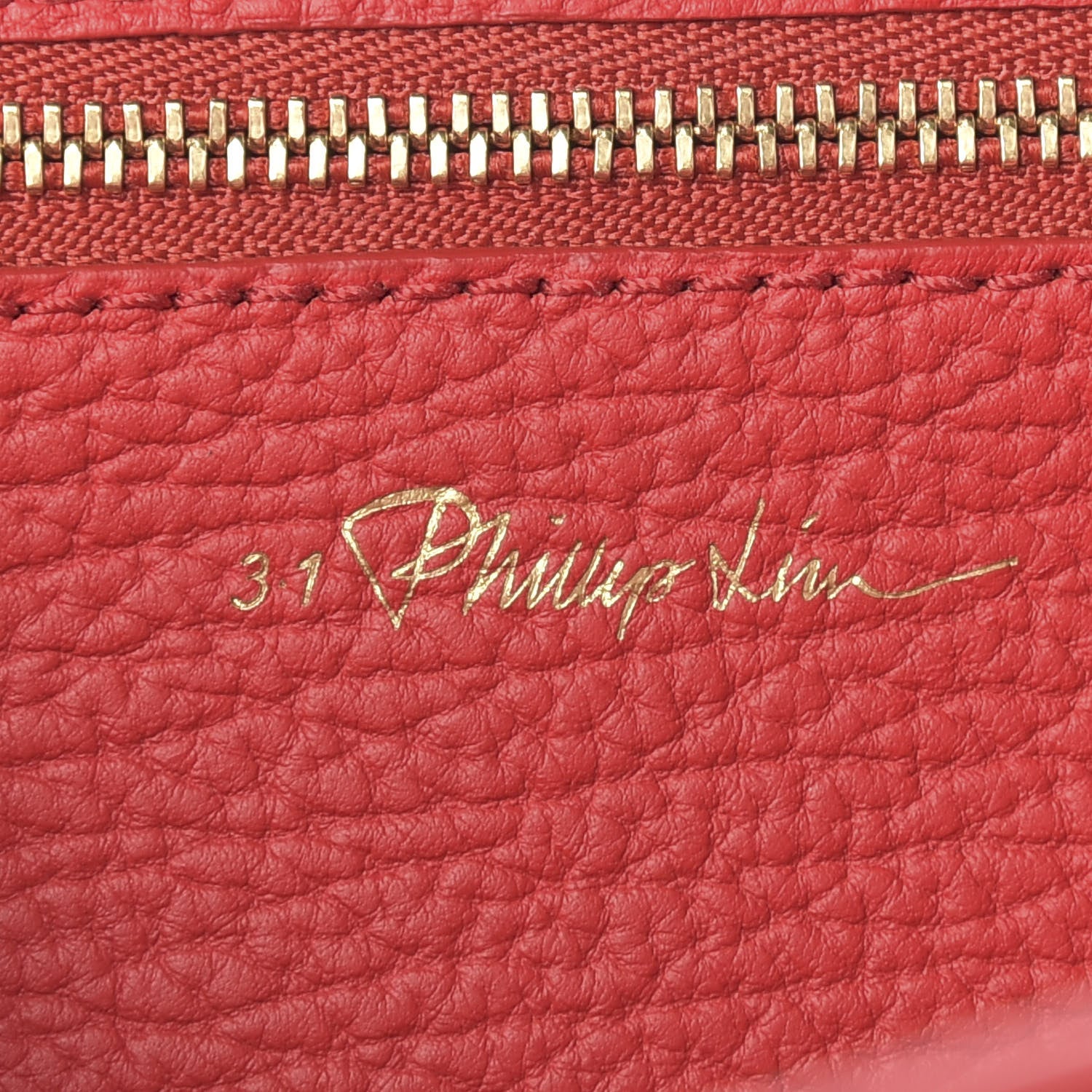 3.1 Phillip Lim 3.1 Textured Calfskin Medium Pashli Satchel Red 8 of 10