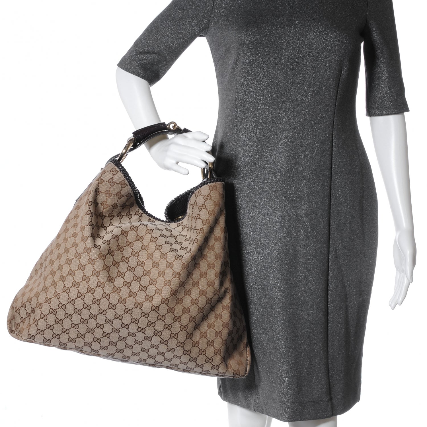 Gucci Large Horsebit Chain Hobo Brown 2 of 7