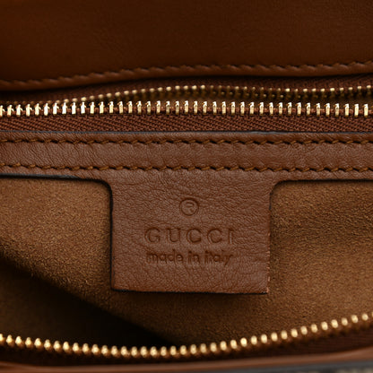 Gucci GG Supreme Monogram Calfskin Padlock Slip Pocket Shoulder Bag Beige Cuir 6 of 11