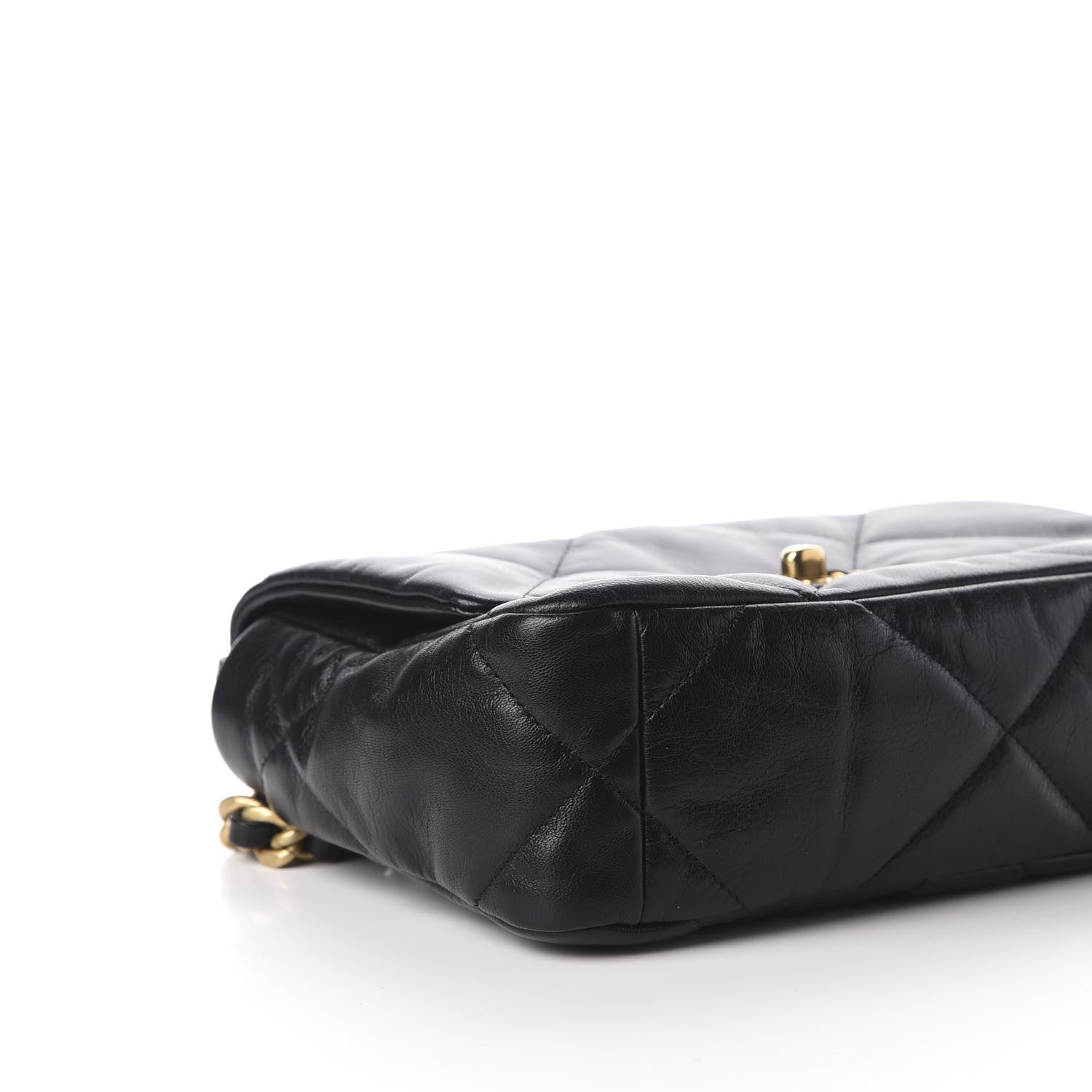 Chanel Goatskin Quilted Medium 19 Flap Black 6 of 11
