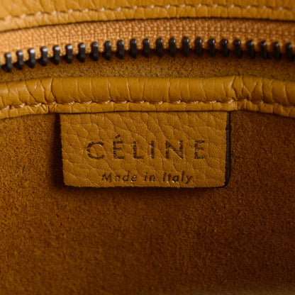 Celine Drummed Calfskin Nano Luggage Ocre 6 of 8