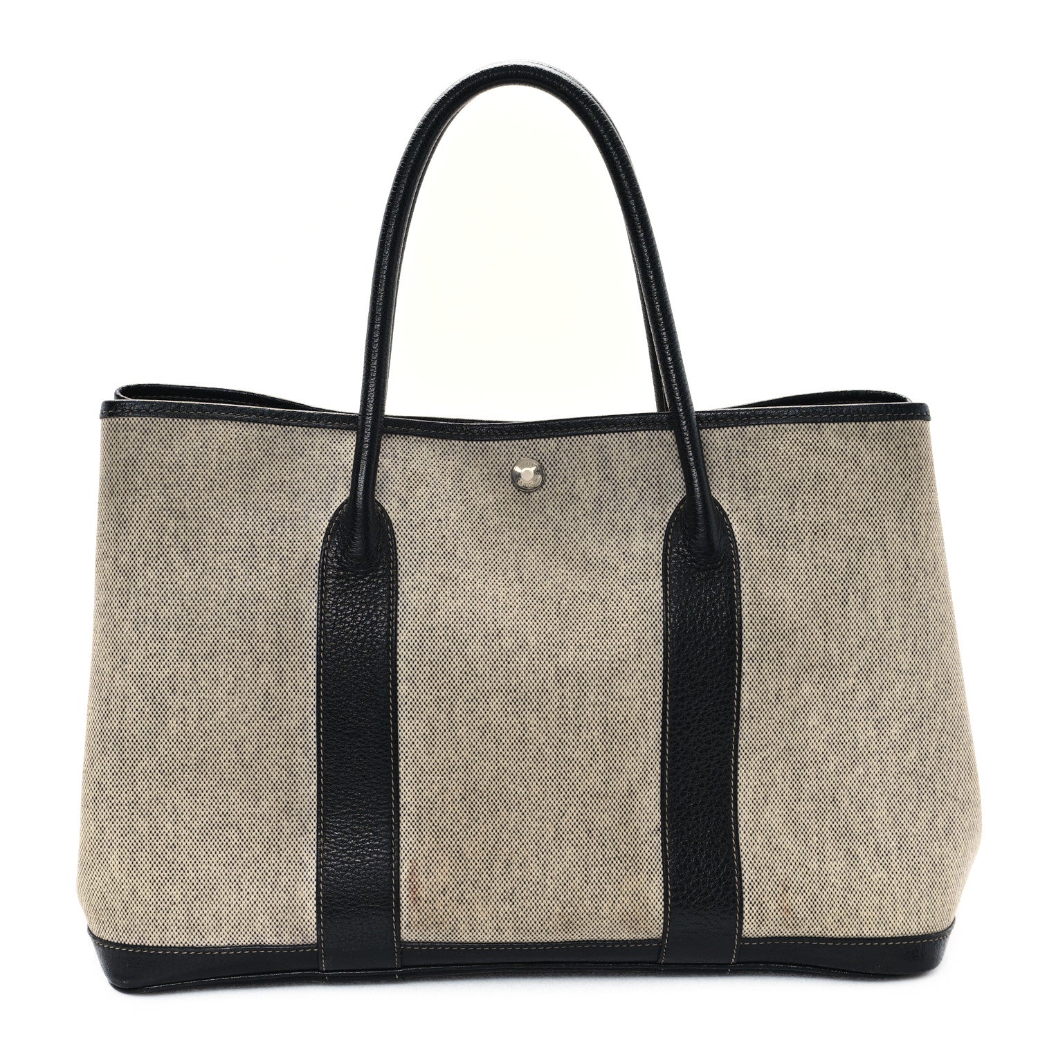 Hermes Buffle Skipper Toile Garden Party 36 MM Tote Black 1 of 10