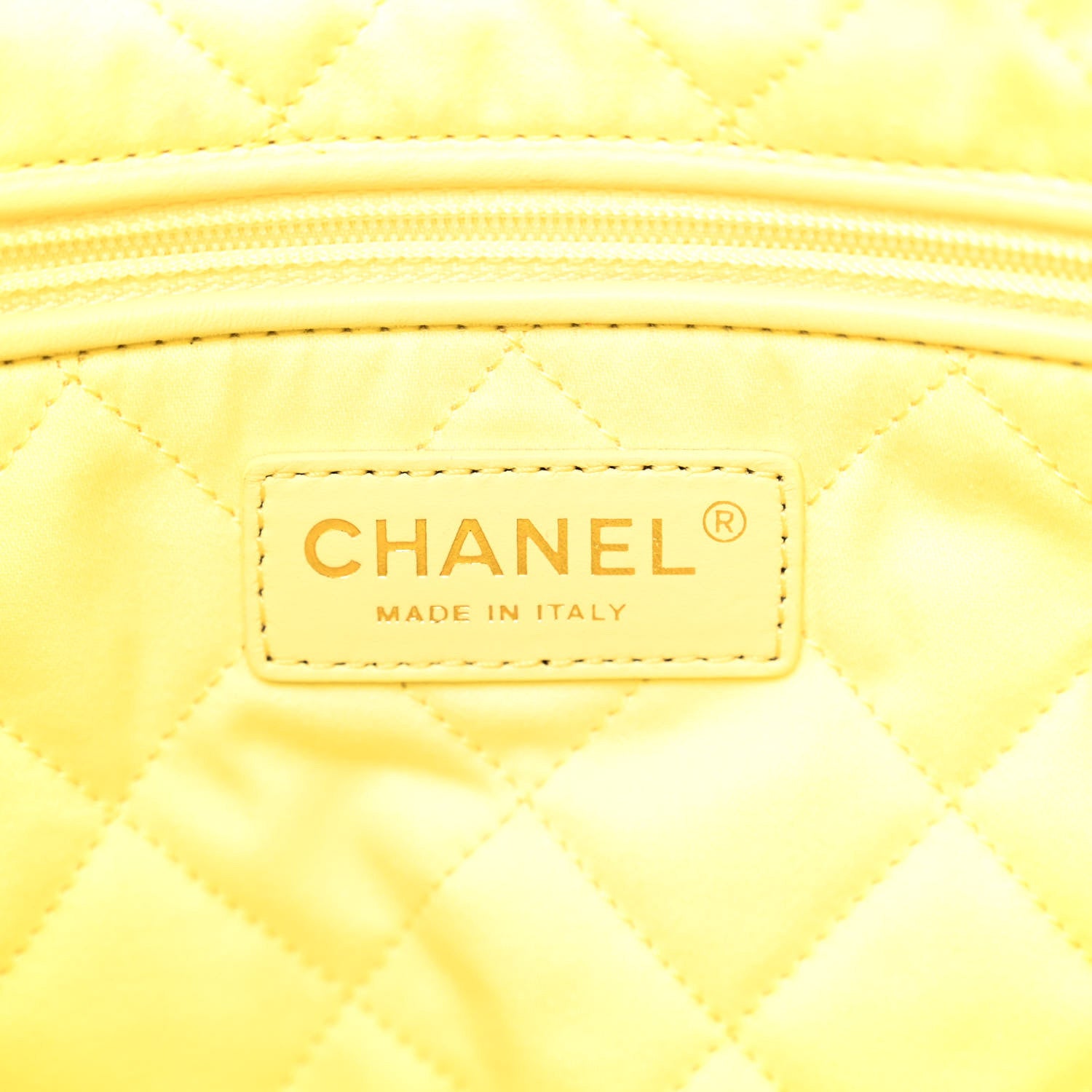 Chanel Shiny Calfskin Quilted Small Chanel 22 Light Yellow 7 of 11