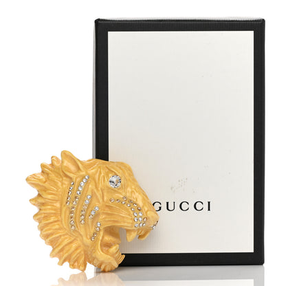 Gucci Resin Crystal Rajah Brooch Gold 5 of 5