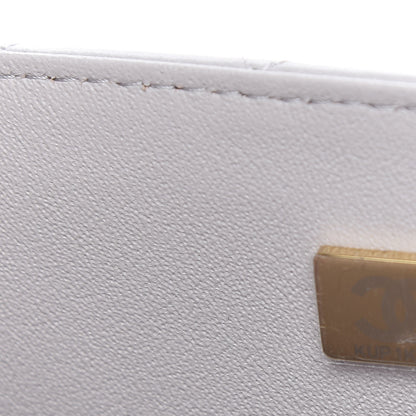 Chanel Lambskin Quilted Mini Top Handle Rectangular Flap Grey 9 of 10