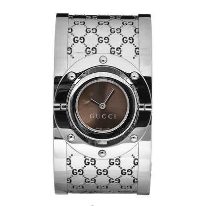 Gucci Stainless Steel 33mm Twirl Quartz Watch Brown 1 of 6