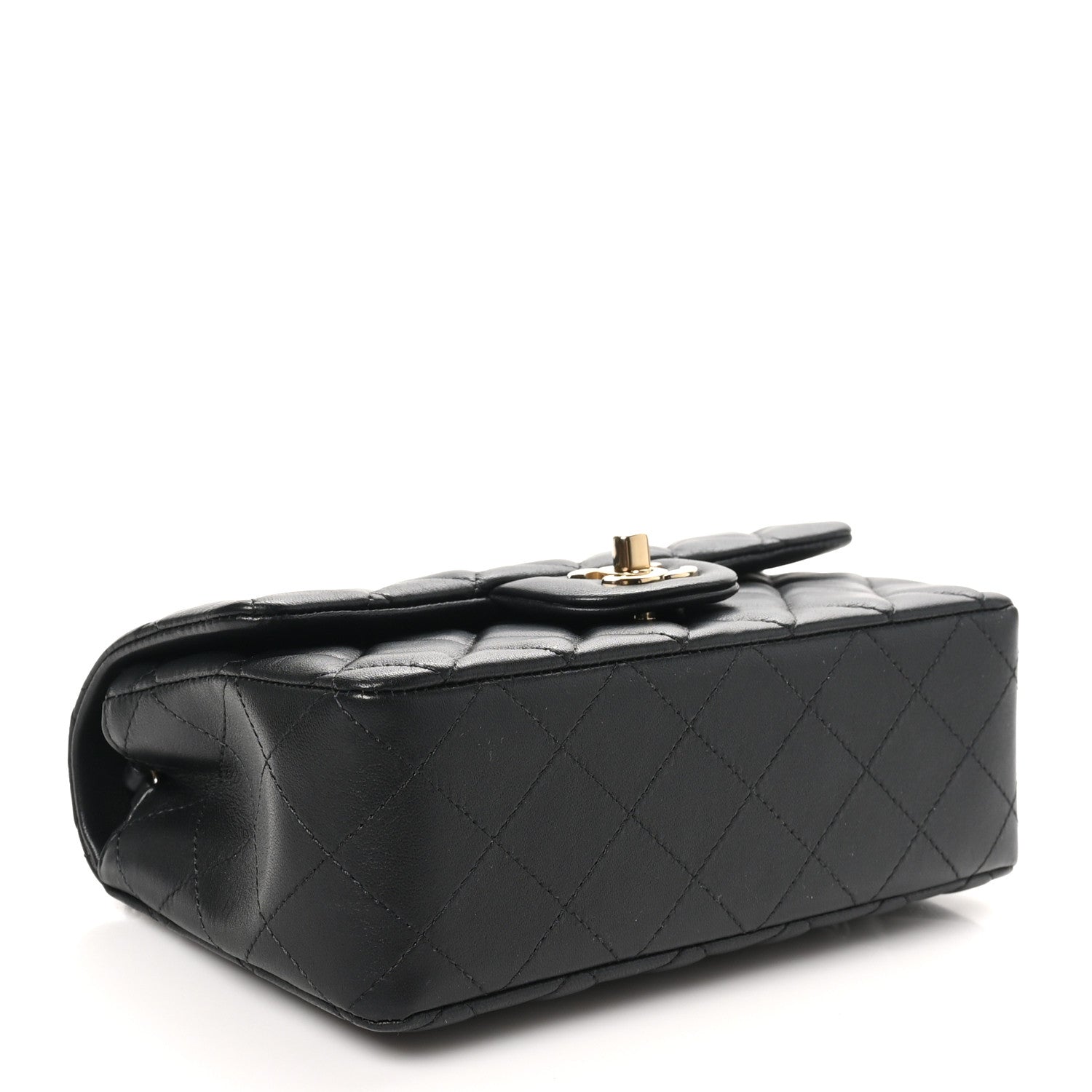 Chanel Lambskin Quilted Mini Rectangular Flap Black 4 of 10