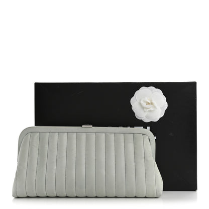 Chanel Lambskin Vertical Quilted Mademoiselle Clutch Light Green 12 of 12