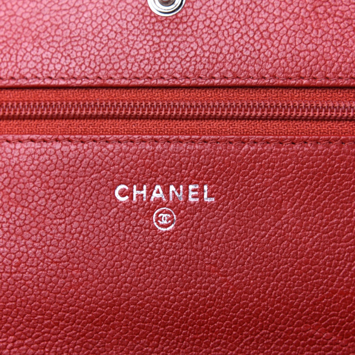 Caviar Quilted Boy Wallet On Chain WOC Red