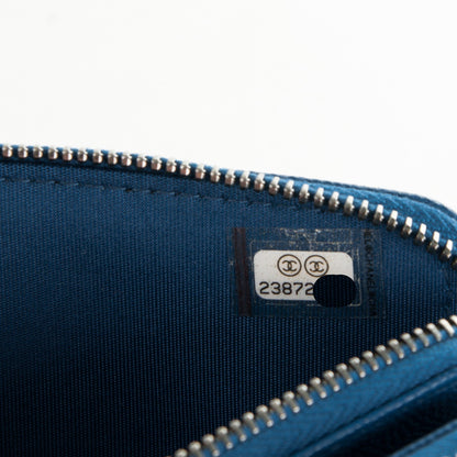 Chanel Caviar Quilted Small Boy Clutch With Chain Blue 8 of 8