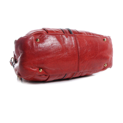 Chloe Leather Heloise Satchel Red 4 of 8