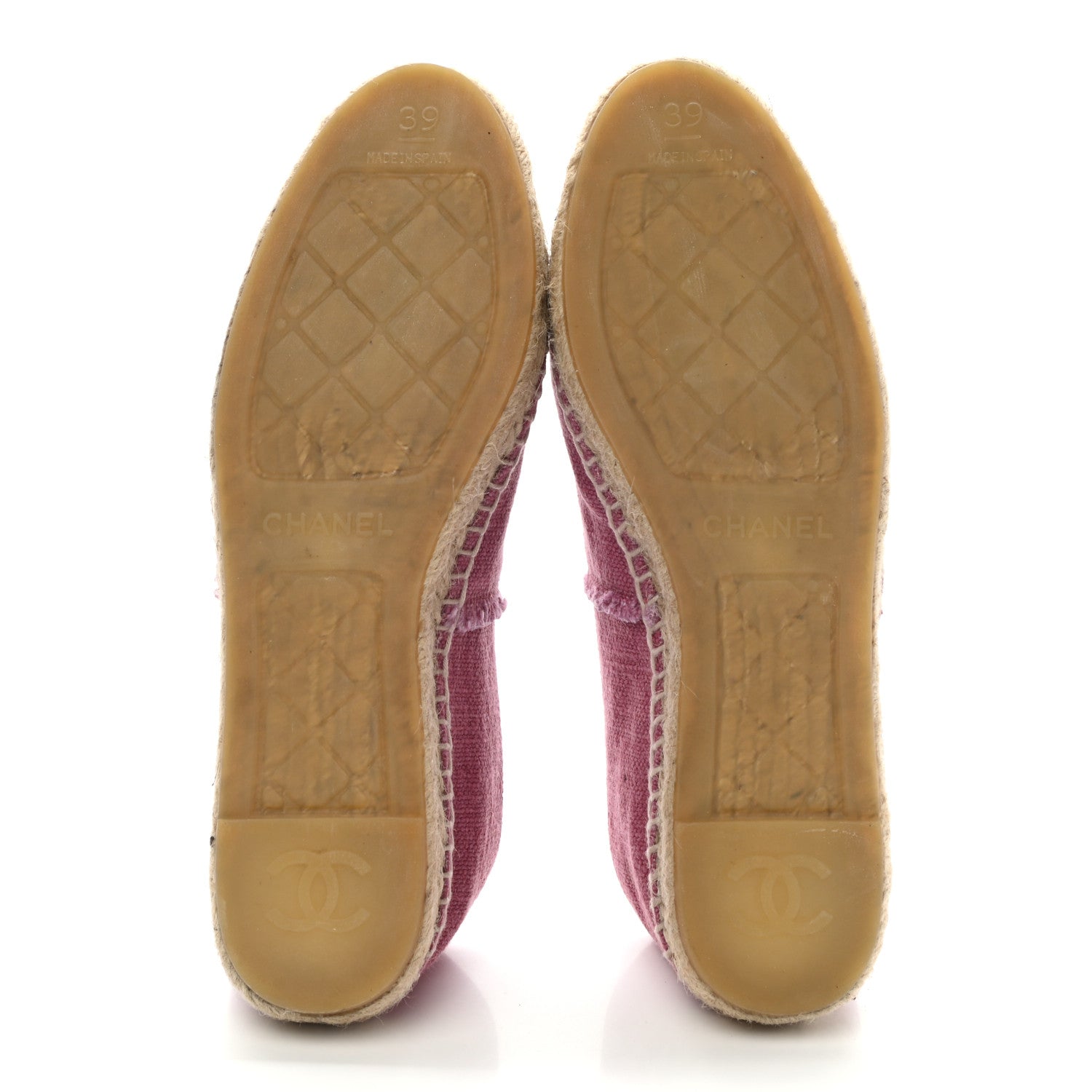 Chanel Linen CC Espadrilles 39 Pink Black 5 of 16