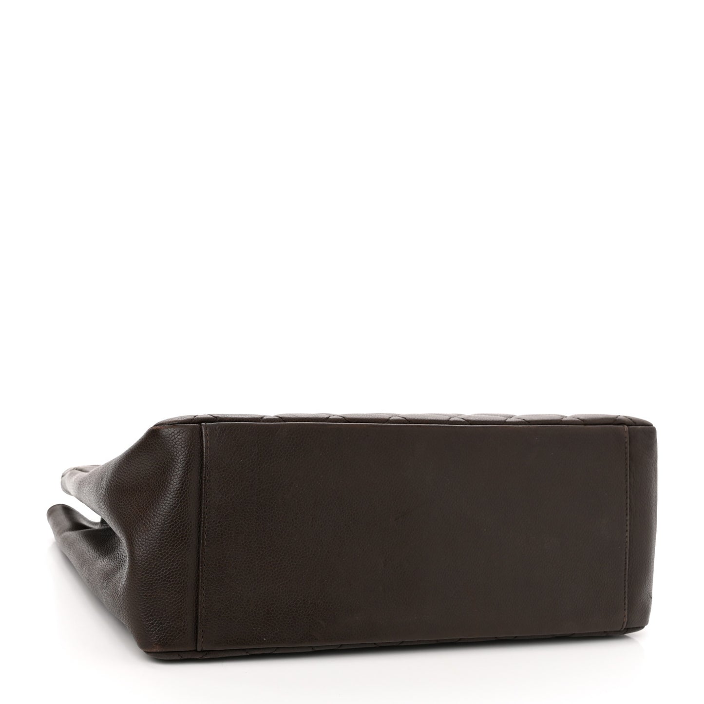 Caviar Quilted Grand Shopping Tote GST Dark Brown
