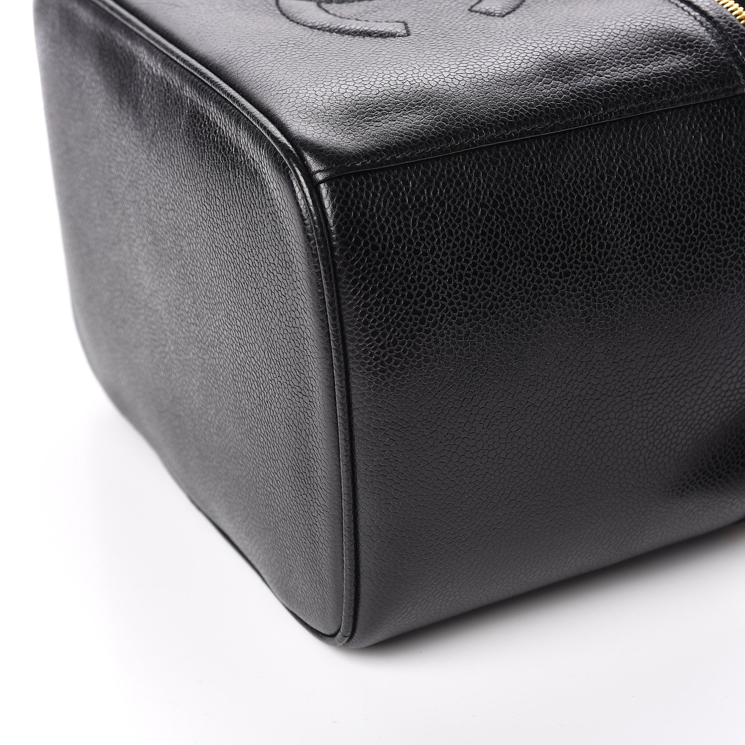 Chanel Caviar CC Vanity Train Case Black 10 of 10
