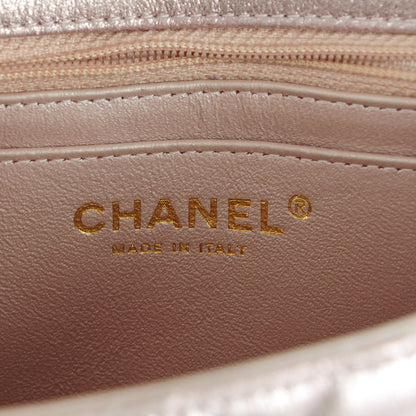 Chanel Metallic Goatskin Quilted Mini Square Flap Pink 7 of 8