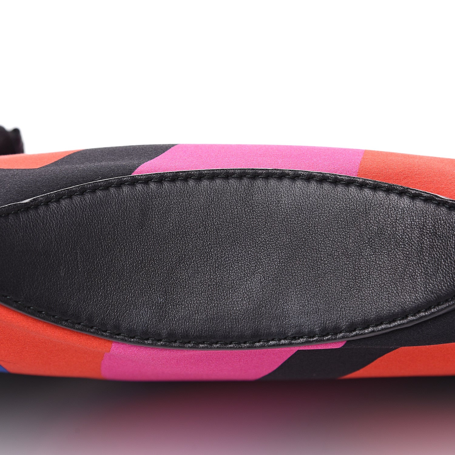 Alexander McQueen Silk Print De Manta Heart Print Clutch Black Red Pink 9 of 9