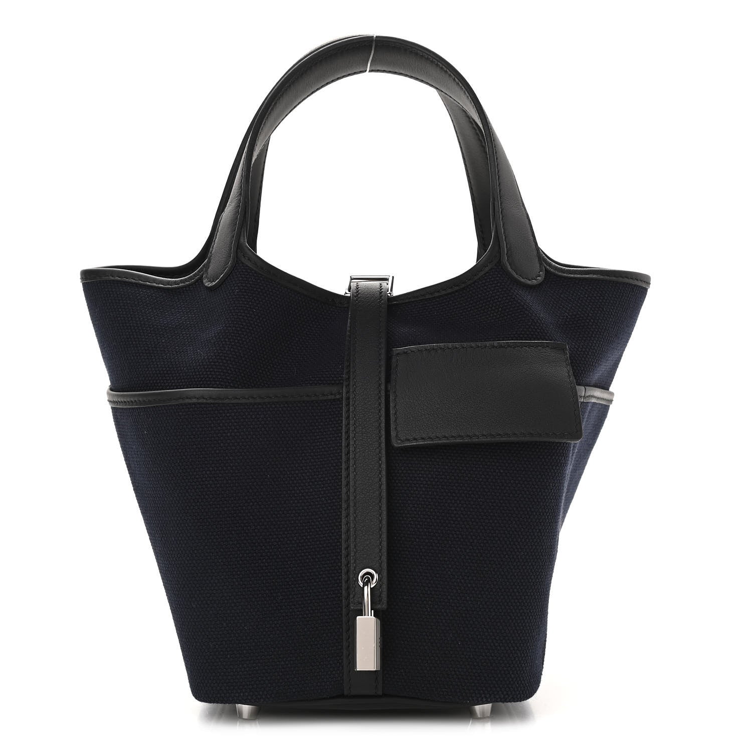 Hermes Toile Goeland Swift Cargo Picotin Lock 18 Bleu Marine 1 of 11
